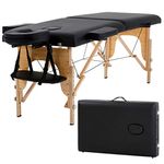 Massage Table Portable Massage Bed Spa Bed 73 Inches Long 24 Inchs Wide Hight Adjustable Massage Table 2 Fold Massage Table Pad Carry Case Massage Bed Spa Bed Facial Cradle Salon Bed