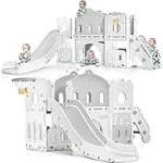 Merax 6-in-1 Kids Slide with Climbe