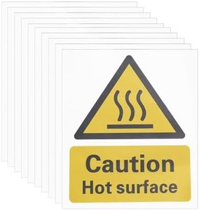 LT Easiyl Pack of 10 Caution Hot Surface Sign Stickers 11cm x 9cm Self-Adhesive Sticker Reminder Caution Heat Sign Hot Surface Sticker