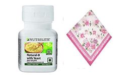 NUTRILITE - Natural B with Yeast 100 N Tablets and floral cotton hanky assorted