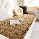 GKXLH Thick Sofa Cover Washable - New Soft Corduroy Universal Sofa Covers 2 3 4 Seater, Non-Slip Couch Covers, Sofa Slipcovers Seat Covers Furniture Protector for Living Room (Brown, 70x150cm)