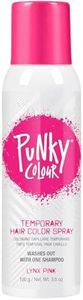 Punky Temporary Hair Color Spray, Lynx Pink, Fast-Drying, Non-Sticky, Non-Damaging, Travel Size Hair Dye for Instant Vivid Hair Color, 3.5 oz