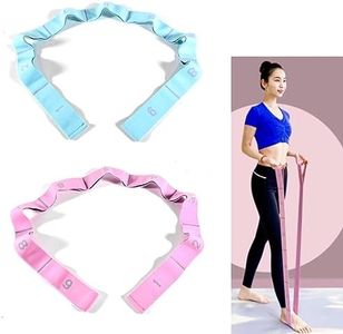 2Pcs Yoga Stretch Assist Strap with 9 Numbered Loops,Yoga Stretch Strap, Elastic Band Exercise Stretch Bands Elastic Exercise，Stretch Practice Strap for Yoga, Dancing Assistance and Rehabilitation