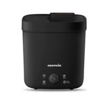 Reffair® Caligo® 500 Smart Ultrasonic Humidifier | Cool & Warm Mist With Timer Function - Work All Seasons | Top-Fill Design & Led Display | Aroma Oil Diffuser | Automatic Mode (Black Wood) - 4 L