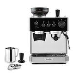 Breville Barista Classic Espresso Machine | Bean to Cup Coffee Maker with Integrated Coffee Grinder & Milk Frother | 15 Bar Italian Pump | Black & Silver [VCF186]