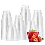 MATANA 120 Clear Hard Plastic Cups, Tumblers for Cocktails, Champagne, Wine & Desserts (255ml / 9oz) - Weddings, Birthdays, Christmas, Parties - Sturdy & Reusable