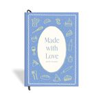 7mm Recipe Journal | Made with Love Sky Blue | Make your own Recipe and Cook Book | Kitchen Essential | A5 Size | 4 Sticker sheets | Hardbound and Laminated | 21 by 14.8 cms