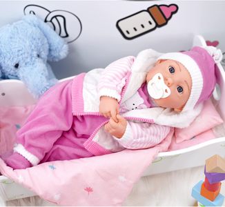 BiBi Doll 20-Inch Baby Girl Doll – Realistic Soft Toy