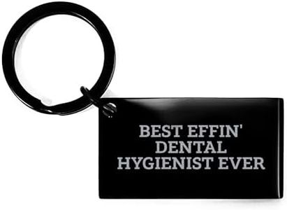 CUCOLUS Dental Hygienist Gifts, Funny Keychain, Best Effin' Dental Hygienist Ever, Christmas Unique Gifts from Friends, Gifts for Dental Hygienist