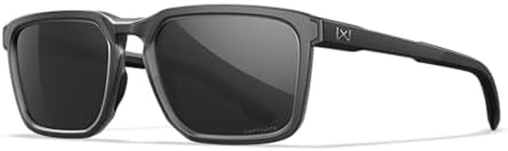 Wiley X WX Zulu Sunglasses Safety Glasses for Men & Women Shatterproof UV Eye Protection for Combat, Shooting Captivate Polarized Black Mirror Lenses Translucent Matte Black Frames ANSI Z87