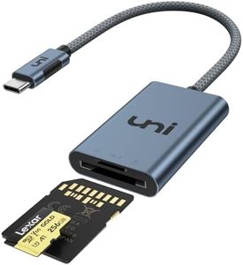 uni UHS-II Lector de Tarjetas USB C SD 4.0, Lector de Tarjetas Memoria 2 en 1, para Tarjetas SD, MicroSD, SDXC, SDHC, RS-MMC, MicroSDXC, MicroSDHC, UHS-II, UHS-I, para MacBook Pro/Air Android Galaxy