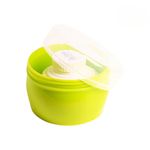 THE LITTLE LOOKERS Portable Baby Skin Care Baby Powder Puff with Box Holder Container for New Born and Kids for Baby Face and Body (Green.)