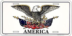Signs 4 Fun Parody License Plate - America Eagle - 12” x 6” Decorative License Plate Wall Decor - Decoration Plate Man Cave + Garage - Made in The USA