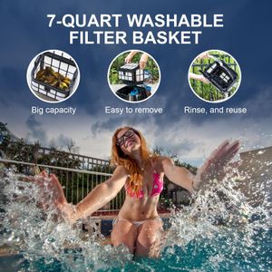 8streme Black Pearl Ultra Robotic Pool Cleaner – Battery, Wall Climber, 150 Min Runtime