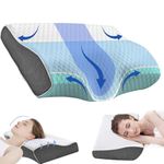 Cervical Pillow for Neck Pain Relief: Ergonomic Memory Foam Neck Pillow for Shoulder Pain - Orthopedic Pillow for Neck Pain - Neck Support Pillow for Sleeping