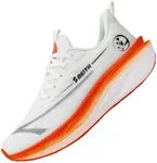 Beita Walking Shoes for Men Training Road Running Shoes Fashion Sneakers Anti Slip, White, 9.5