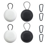LJZP 4pcs Ear Plug Carrying Cases, Portable Mini Earplug Holder Storage Box with Keychains, Earbud Plug Organizer Small Storage Bag for Travel