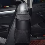 2 in 1 Large Cup Holder, 80 oz Auto Water Bottle Holder Bag, Bottles & Big Drinks. Hanging Multi-Function Mini Car Seat Side Organizer, Phones, Stuff Holder with Mesh Pocket for Cars, SUV & Truck