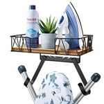 TJ.MOREE Ironing Board Holder Wall Mount - Laundry Room Iron and Ironing Board Hanger Laundry Room Decor Organization and Storage (T&V Shaped)