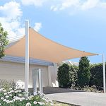 HIPPO Shade Sail 9.5 x 10 ft 230 GSM Sun Shade 95% UV Block for Canopy Cover, Outdoor Patio, Garden, Pergola, Balcony Tent (Persian-Beige, Customized, Pack of 1)