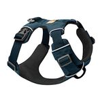 RUFFWEAR Front Range Harness, XX Small Dog Harness, Reflective Y Harness, Adjustable Comfortable Padded Everyday Dog Walking, No Pull Dog Harnesses, 2 Lead Attachments & V Ring, Size XXS, Blue Moon