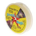 Stretch Magic Bead & Jewelry Cord - Strong & Stretchy, Easy to Knot - Clear Color - 0.8mm diameter - 25-meter (82 ft) spool - Elastic String for making beaded jewelry