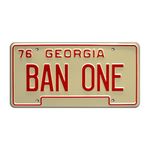 Celebrity Machines Smokey and the Bandit | 1977 Trans Am | SA BAN ONE | Metal Stamped Vanity Prop License Plate