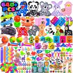 Kiss Monkey 640 PCS Prize Treasure Box Toys for Classroom, Party Favors for Kids 8-12, Fidget Toys Bulk, Goodie Bags Stuffers for Kids, Birthday Gifts, Pinata Stuffers, Carnival Prizes