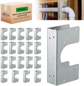UPVONT Stud Shoes for 2X Studs, 16-Gauge Galvanized, 6.25" Height, 1.5" Width, Fits Up to 2 3/8" OD Pipes - Thicker, Higher, IBC/IRC Code Compliant, Extra Durable (1.5" x 6.25" - 20 PCS)