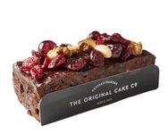 Christmas Cake - Festive Jewelled Fruit Cake Half Log - Deliciously Hand Decorated Tin Cake- Individually Wrapped - Great For Sharing - Suitable For Vegetarians 320 g