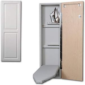 Iron-A-Way NE-42-L Ironing Center - 42" Built in Ironing Board with Storage - Right Hinged Door - Non Electric - White