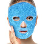 Face Ice Pack Reduce Face Puff, Dark Circles, Reusable Cold Hot Gel Face Eye Mask, Plush Fabric Comfortable and Soft, Suitable for Women Facial SPA, Ice Face Mask for Stress Relief, Beauty Care (Blue)