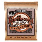 Ernie Ball Earthwood Extra Light Phosphor Bronze Acoustic Guitar Strings 3-Pack - 10-50 Gauge