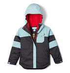 Columbia Girls Mighty Mogul II Insulated Jacket, Shark/Aqua Haze, X-Small US