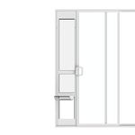 Hakuna Pets Sliding Patio Dog Door, Adjustable 1960–2120 mm, Aluminium Frame, Lockable Panel, Damage-Free or Permanent Installation, Weather-Resistant, Easy to Install (White, Large)