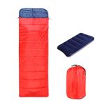 ROCKSPORT Sleeping Bag Camp Lite 8°C - 20°C,Lightweight Camping Sleep Bag for Indoors & Outdoors l Free Air Pillow & Adventure Pass(Red - Grey)