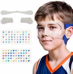 WALKEREN WR Kids Nose Guard for Broken Nose Girls Boys Adjustable Basketball Baseball Sports Face Mask with Foam Padding for Youth Teens (Blue)