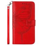 Zl One PU Leather Protection Cover Card Slots Wallet Flip Case for iPod Touch 7 2019/6 / 5 (Red)