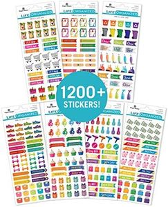 Paper House Productions SET-0008 Functional Icons Planner Bundle-Includes 28 Sheets 7 Themes Over 1200 Stickers