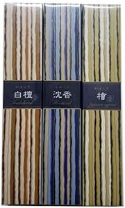 nippon kodo Kayuragi Incense Set of 3 Scents (Sandalwood, Aloeswood and Japanese Cypress) 40 Sticks in Each Scent
