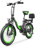 iENYRID Folding Electric Bike, E-Bike 20" Fat Tire, 13AH Removable Battery, 36 Mile Range/LCD Display, Dual Suspensions, Commuter Electric Bicycle for Adults Teens