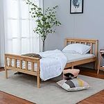 Panana 3FT Corona Single Size Bed,Solid Pine Wood beds Frames & bases, Bedroom Furniture (High End Model B)