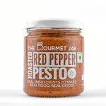 The Gourmet Jar Roasted Red Pepper Pesto 190g| 100% Natural & No Preservatives| Enjoy it with pasta, as a spread for sandwiches or as a dip for crackers & lavash sticks| Pack of 1