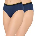 Bummer Women's Solid Micro Modal Hipsters Panties | Soft & Breathable Underwear | Combo Pack of 2