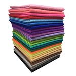 ROSENICE 28 Sheets of Non-Woven Felt Fabric for Crafts and Sewing - 30 x 30 cm