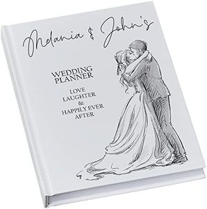 Personalised Wedding Planner Book Engagement Gift With Couple Sketch