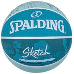 Spalding Sketch Crack Ball 84380Z, Unisex, Basketball, Blue, 7, blue