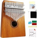 Kalimba 17 Keys, FLSEPAMB Thumb Piano with Learning Package, Kalimba Instrument, Kalimba Finger Piano for Kids, Woman and Man (Brown)