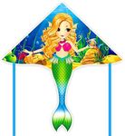 Mermaid Kite for Girls & Kids, Easiest to Fly Delta Kite