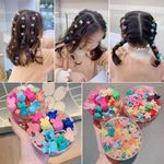 CHOTALIYA Mini Hair Clips Set 50 Pieces, Multicolor Colors, for Girls Baby Toddler Girls Decorative Bun Tiny hair